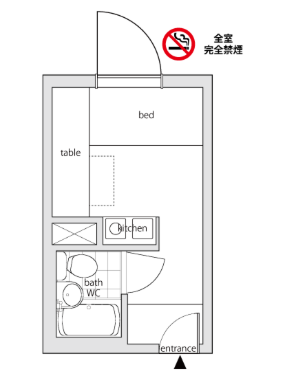 マンスリーマンションLBFla間取り